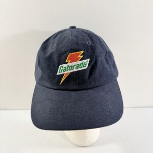 Gatorade Hat Cap Black Strapback Embroidered Vintage 90s 100% Cotton